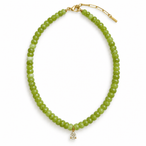Matcha Jasper Gaia Necklace - COLLARES - Malandra Jewelry - TC2682