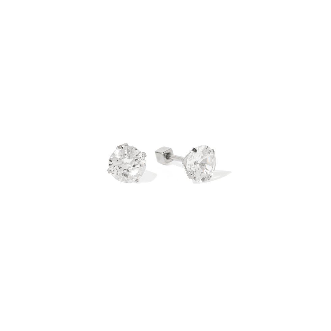 MAXI RADIANCE STUDS 8MM - ARETES - Malandra Jewelry - AA1564-T74028