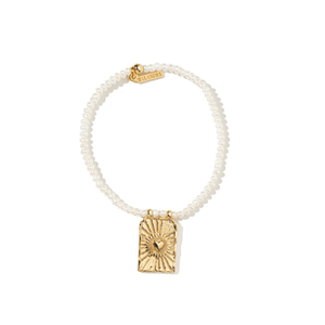 MEDALLION PEARL BRACELET - PULSERAS - Malandra Jewelry - TP2122