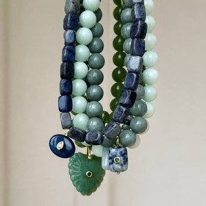MIDNIGHT AVENTURINE GAIA NECKLACE - COLLARES - Malandra Jewelry - TC2504