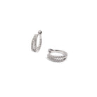 MILANO DUAL SPARK SILVER HUGGIES - ARETES - Malandra Jewelry - ERA81.P - 60237901410A