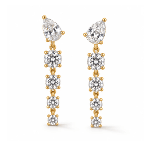 Milano Mixed Cut Earrings - ARETES - Malandra Jewelry - LGA6-E-D16048