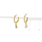 MILANO SPARK DROP HUGGIES - ARETES - Malandra Jewelry - EA5920