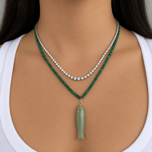 MINT MALACHITE GAIA NECKLACE - COLLARES - Malandra Jewelry - TC2521