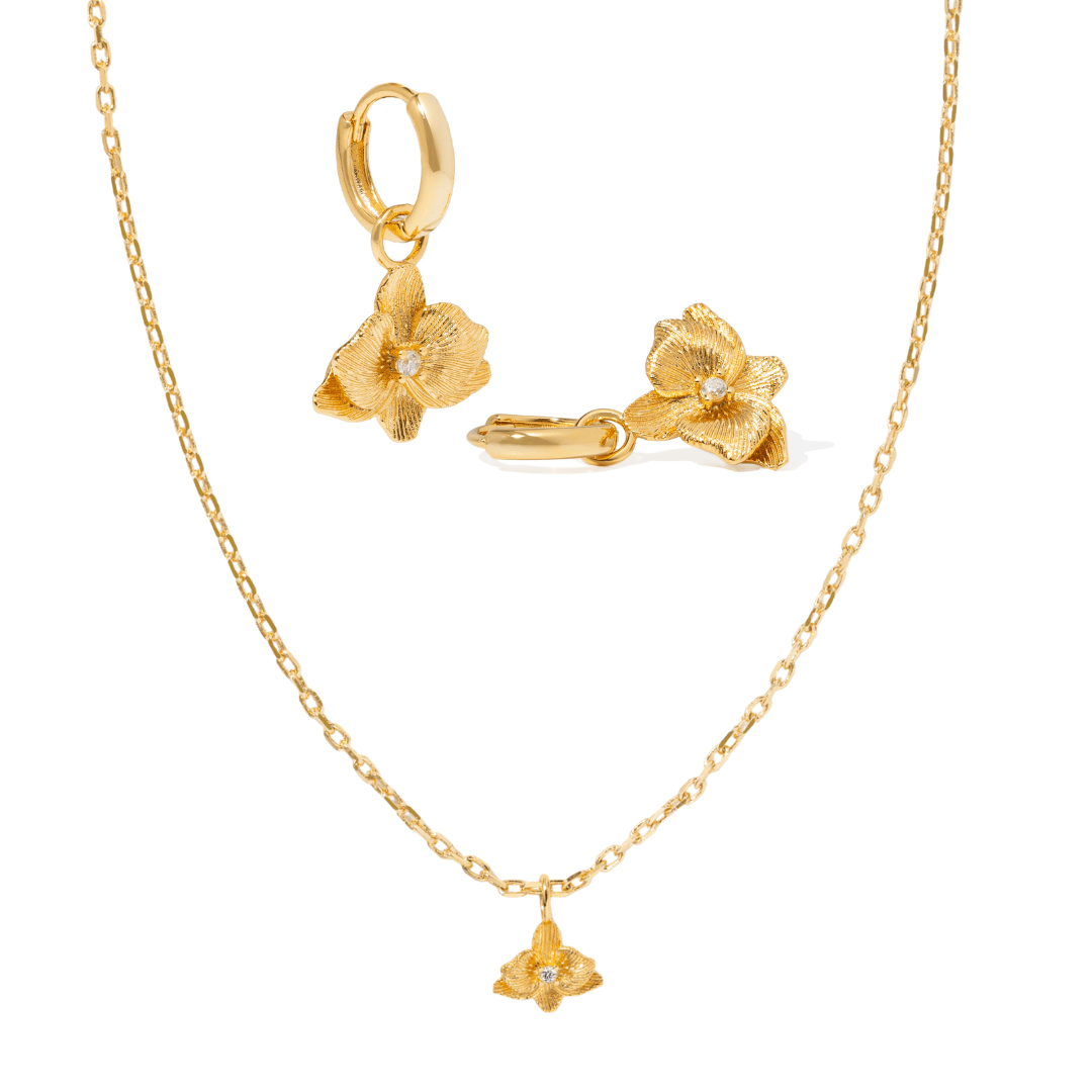 MOM’S TIMELESS ORCHID GIFT SET - SETS DE REGALO - Malandra Jewelry - SET219-ICA567/ICC570
