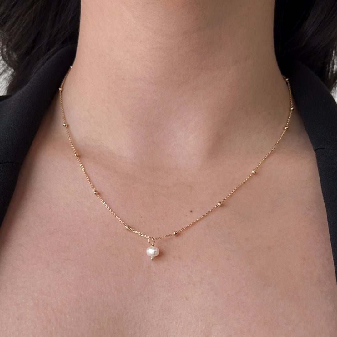 MOON PEARL NECKLACE - COLLARES - Malandra Jewelry - TC2406