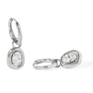 MOONLIT OVAL EARRINGS - ARETES - Malandra Jewelry - ZOA48.P-N17567K8Z