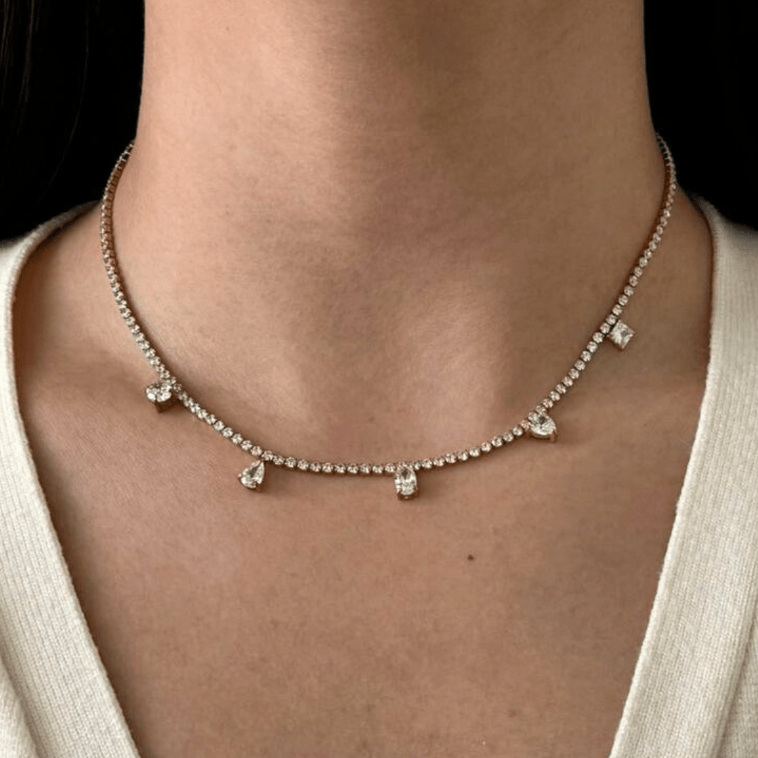 MULTI GLEAM TENNIS NECKLACE - COLLARES - Malandra Jewelry - EUWC357-JDN0310015