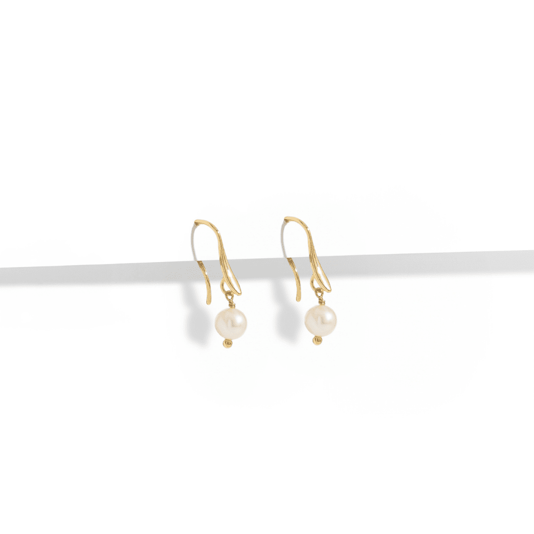 NATURAL PEARL DROP EARRINGS - ARETES - Malandra Jewelry - TA2193