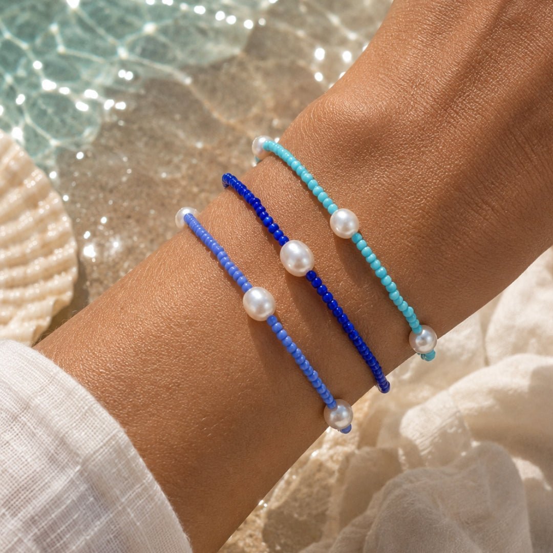 OASIS COBALT PEARL BRACELET - PULSERAS - Malandra Jewelry - TP2425
