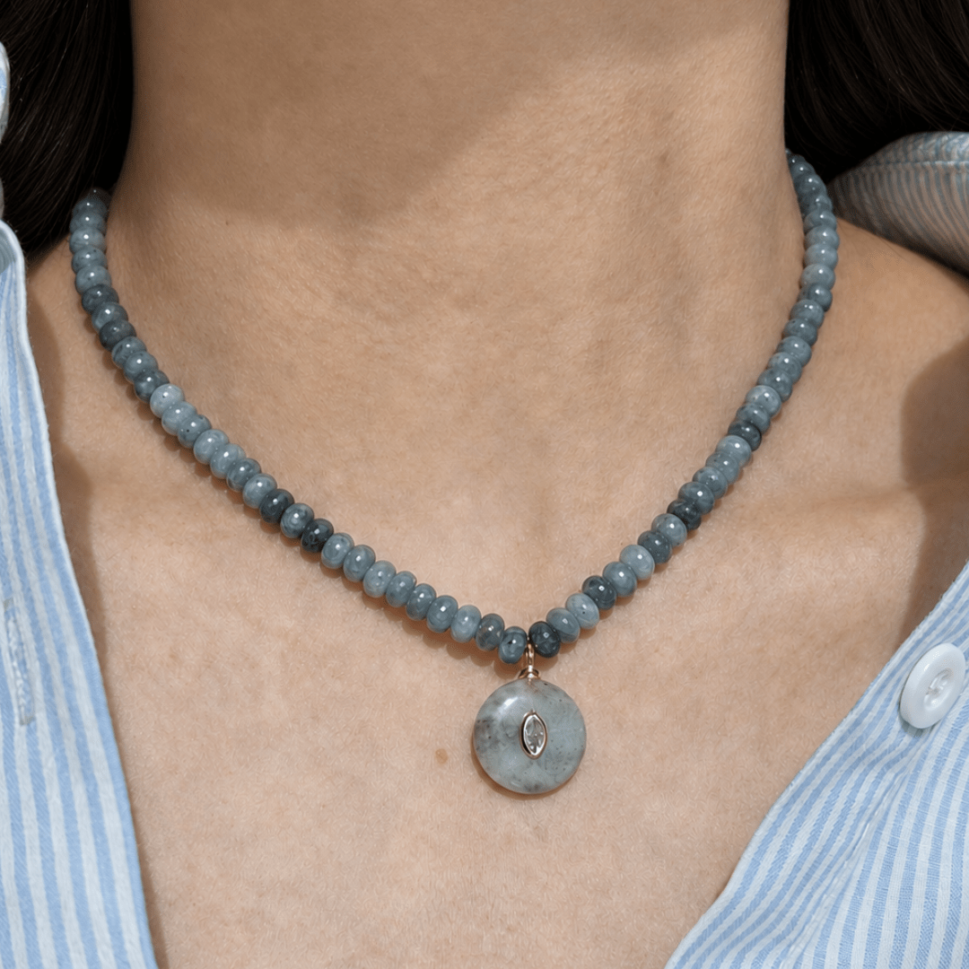 Ocean Jasper Gaia Necklace - COLLARES - Malandra Jewelry - TC2564