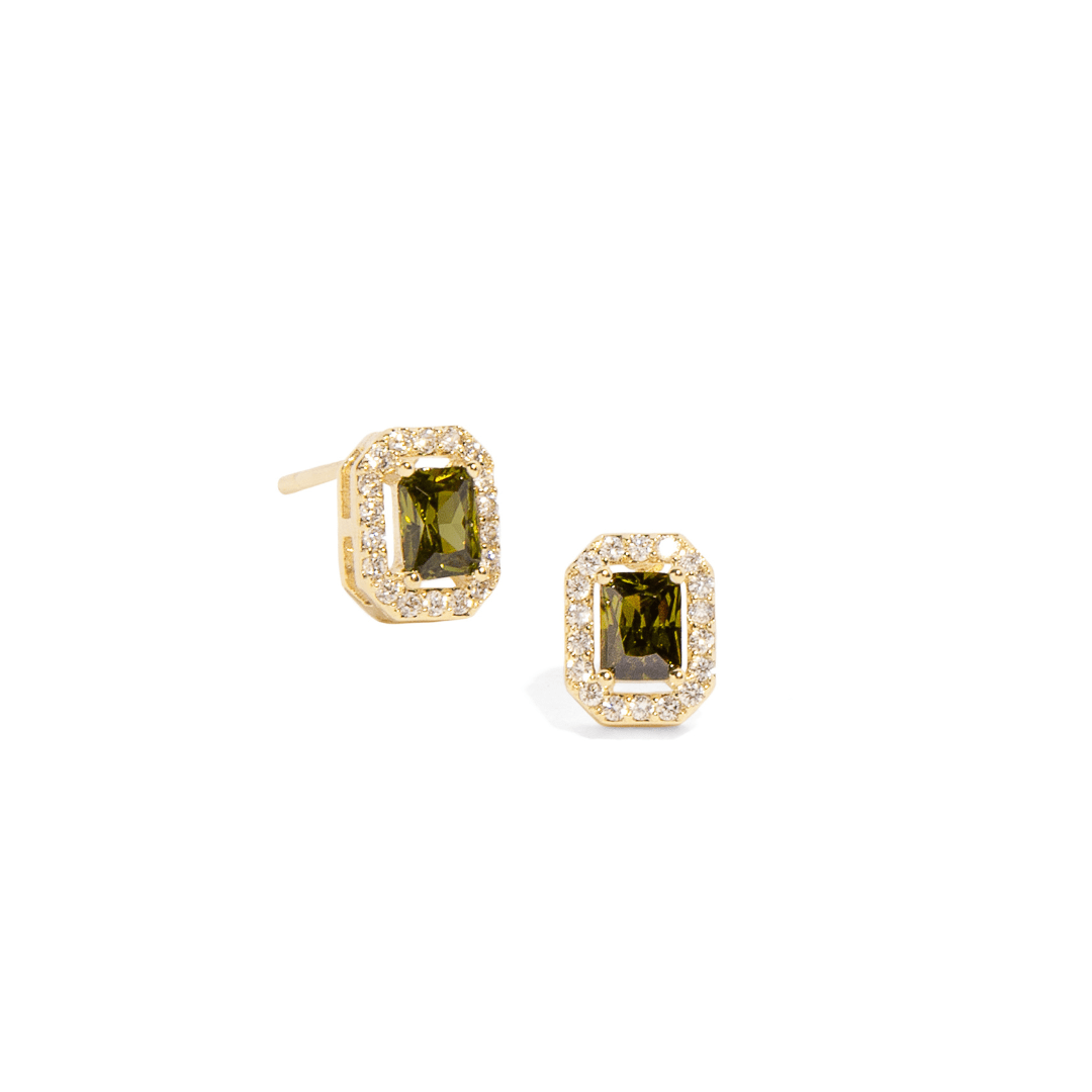 OLIVE GLIMMER EARRINGS - ARETES - Malandra Jewelry - ZWA34.V - QX03426Y