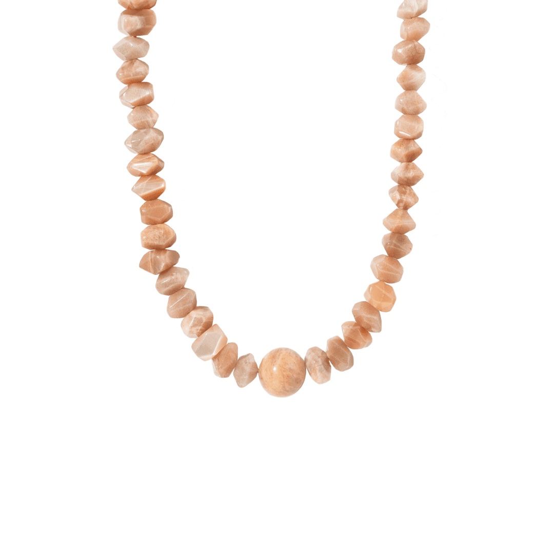 ORANGE MOONSTONE GLOW NECKLACE - COLLARES - Malandra Jewelry - TC2195