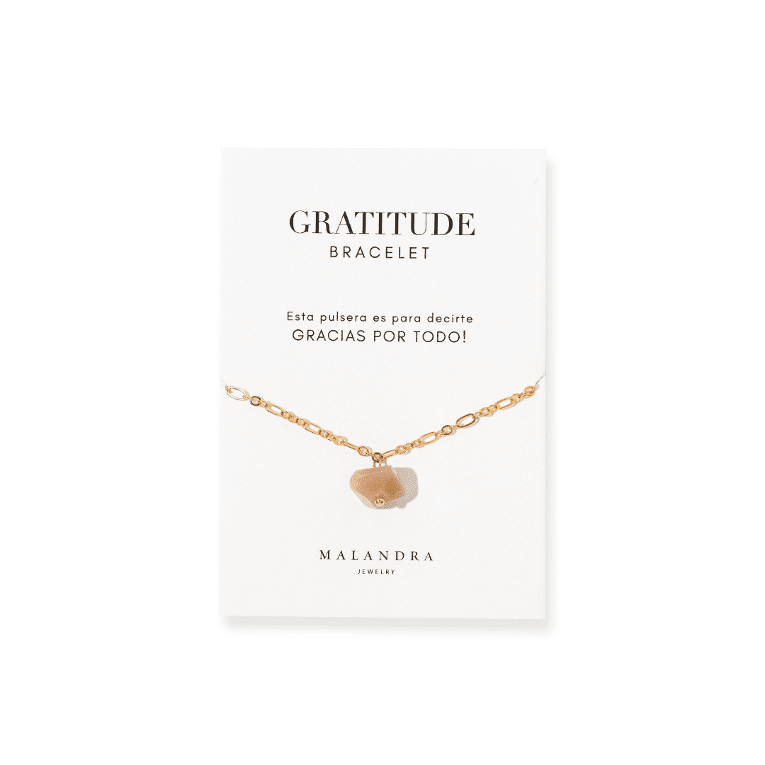 ORANGE MOONSTONE GRATITUDE BRACELET - PULSERAS - Malandra Jewelry - TP2213