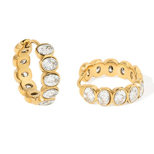 ORBIT GLEAM HOOPS - ARETES - Malandra Jewelry - EUWA490-JDE0311131
