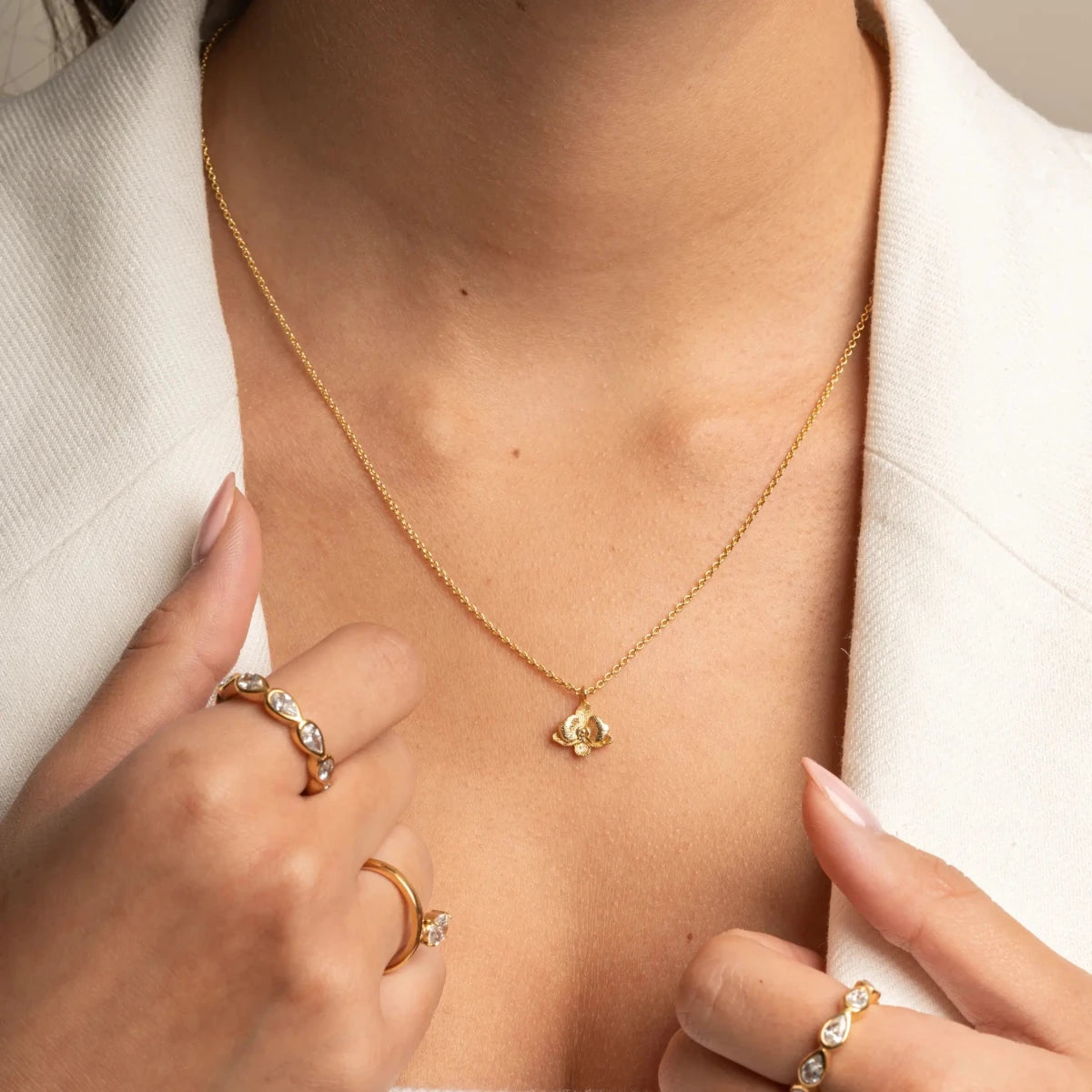 ORCHID GLOW NECKLACE - COLLARES - Malandra Jewelry - EYHC190