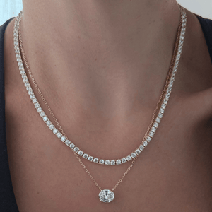 Oval Spark Gold Necklace - COLLARES - Malandra Jewelry - LSC8-HC46250