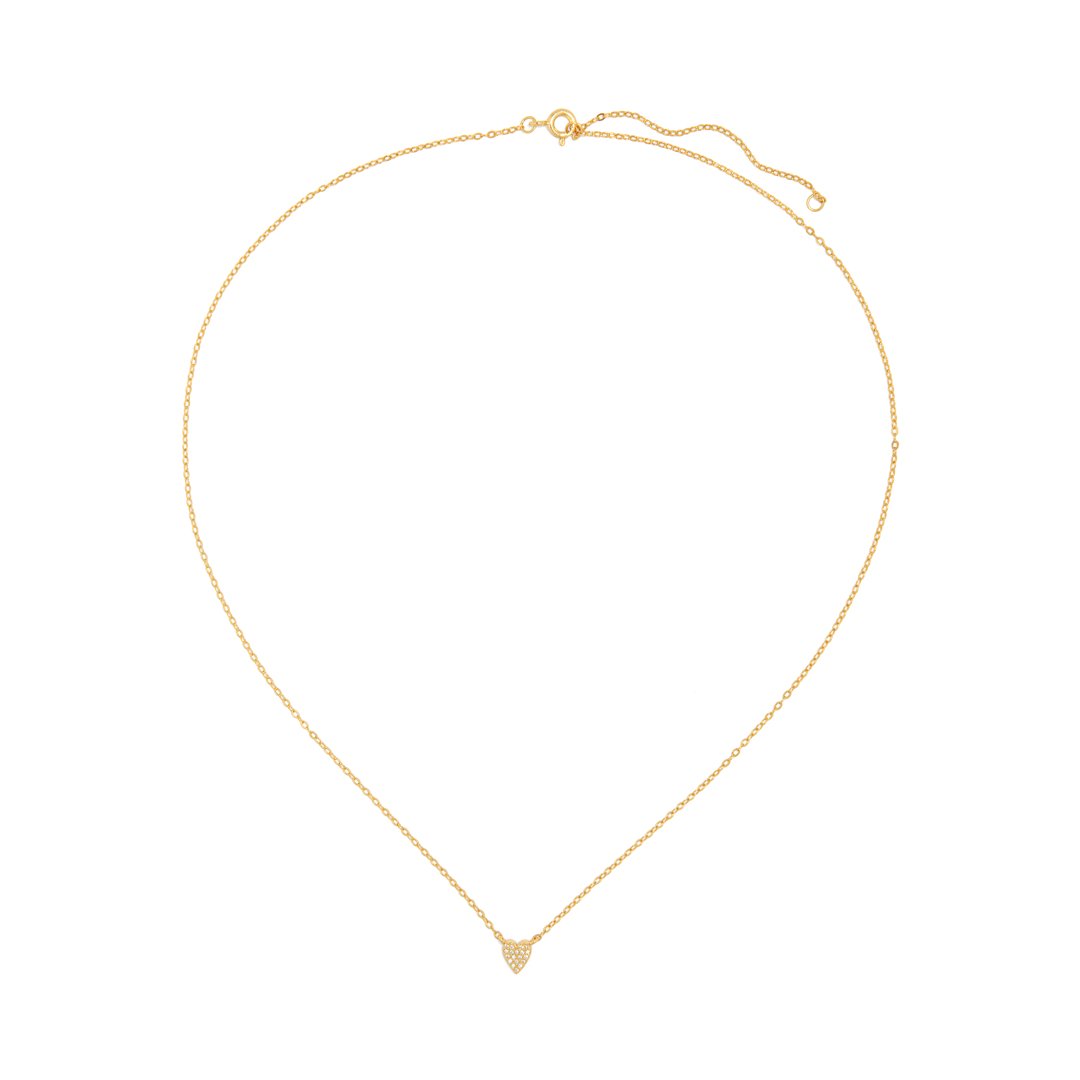 PAVE HEART SERENA NECKLACE - COLLARES - Malandra Jewelry - EAWC44 - MMN472 - 2