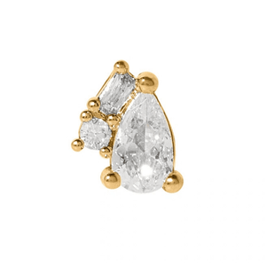 Pear Glow Gold Piercing - ARETES - Malandra Jewelry - ZTA47-EGD2648