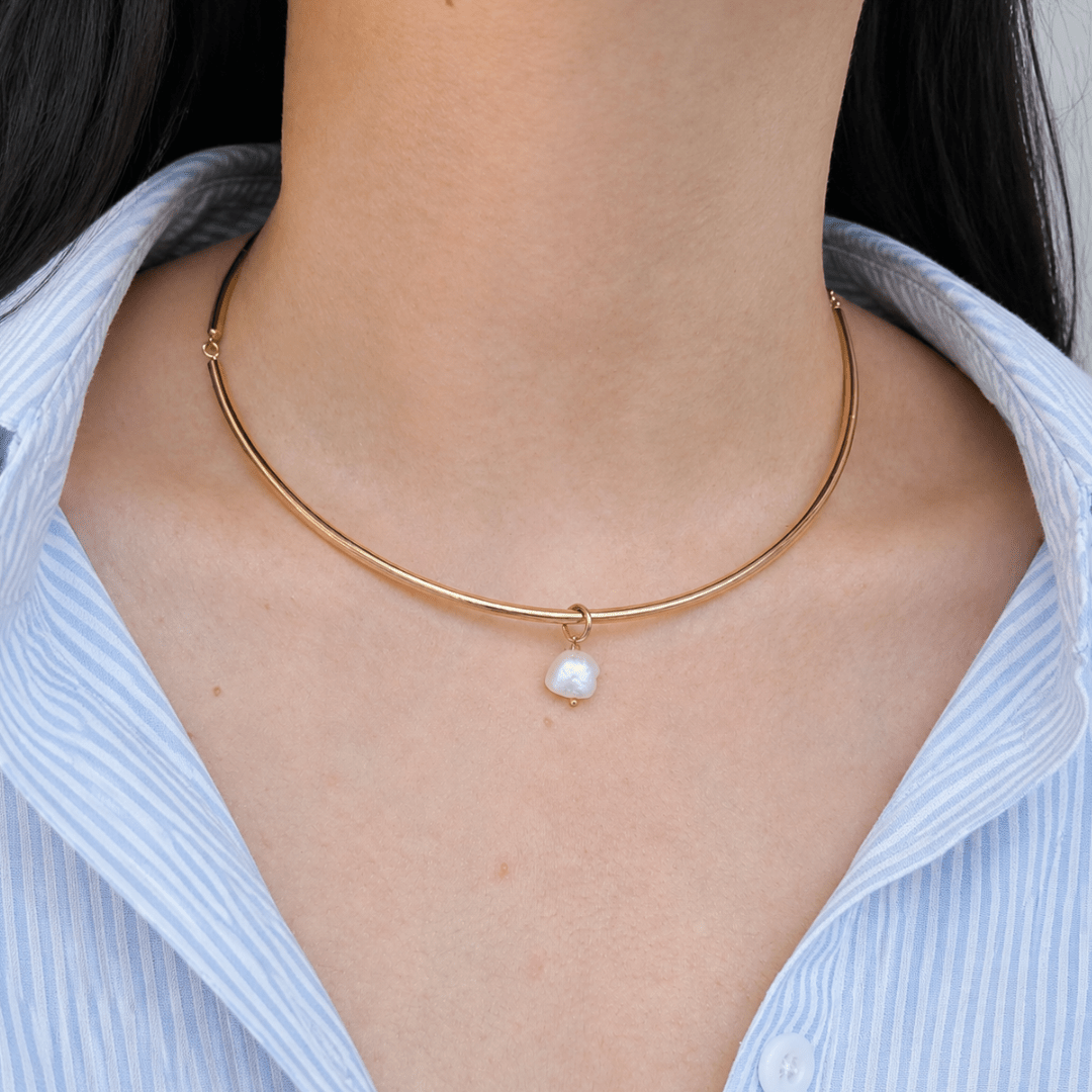 Pearl Gaia Choker - COLLARES - Malandra Jewelry - TC2566