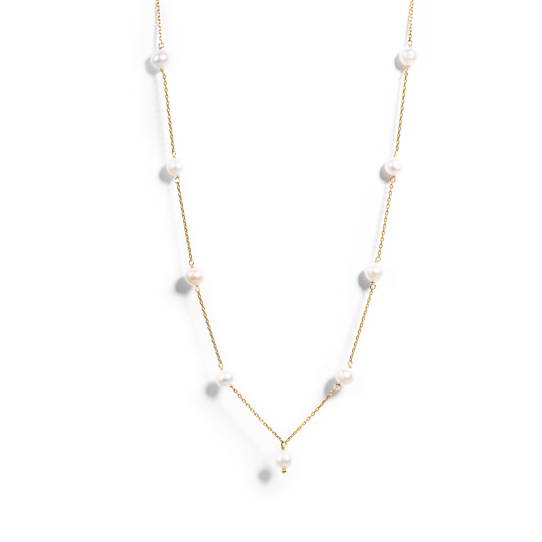 PEARL LARIAT LUXE NECKLACE - COLLARES - Malandra Jewelry - TC2033