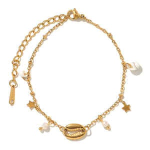 PEARL SHELL BRACELET - PULSERAS - Malandra Jewelry - EUWP547-JDB0203316