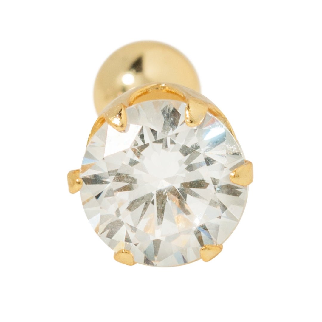 PETITE GOLD ZIRCONIA PIERCING - ARETES - Malandra Jewelry - EOBA23-eh5626