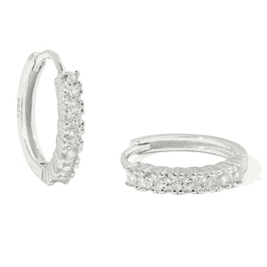 PETITE SPARK SILVER HOOPS - ARETES - Malandra Jewelry - EOBA3.P-eh1158