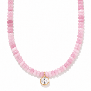 PINK AGATE GAIA NECKLACE - COLLARES - Malandra Jewelry - TC2479