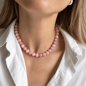 PINK CHALCEDONY TERRA NECKLACE - COLLARES - Malandra Jewelry - TC2450