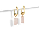 PINK QUARTZ AURA EARRINGS - ARETES - Malandra Jewelry - TA1621