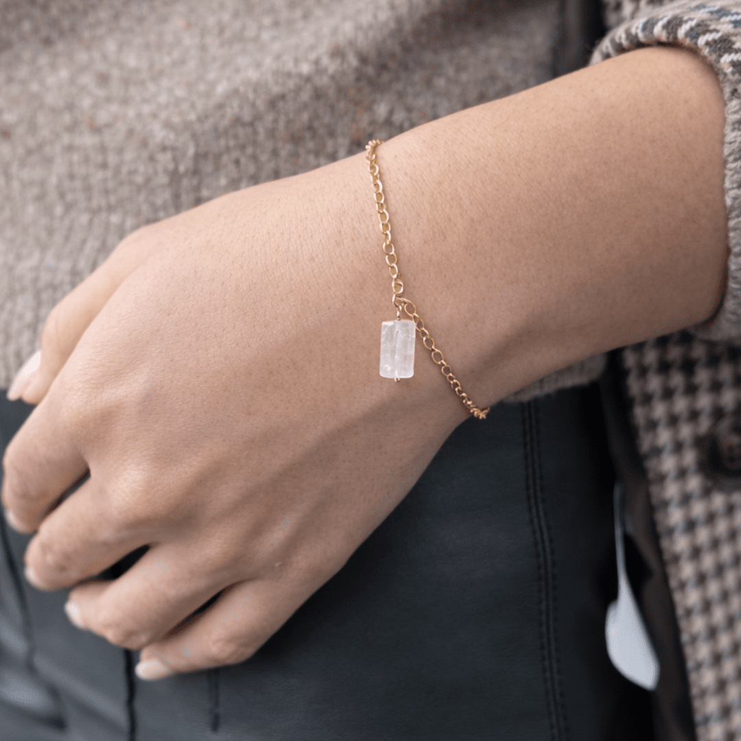 PINK QUARTZ GRATITUDE BRACELET - PULSERAS - Malandra Jewelry - TP2212