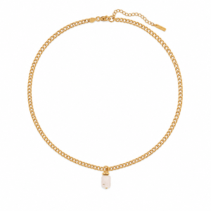 PINK V QUARTZ AURA NECKLACE - COLLARES - Malandra Jewelry - TC1180