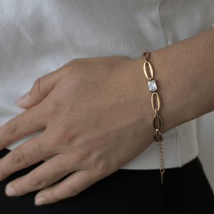 RADIANT CENTER LINK BRACELET - PULSERAS - Malandra Jewelry - EUWP446-JDB0307035