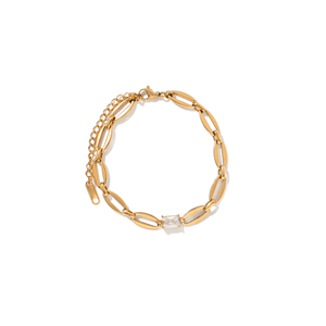 RADIANT CENTER LINK BRACELET - PULSERAS - Malandra Jewelry - EUWP446-JDB0307035