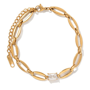 RADIANT CENTER LINK BRACELET - PULSERAS - Malandra Jewelry - EUWP446-JDB0307035