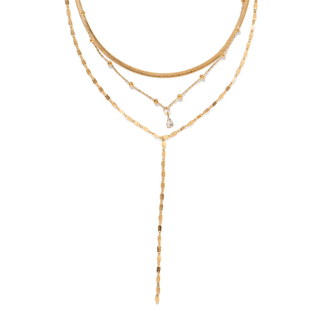 RADIANT LARIAT LAYERED NECKLACE - COLLARES - Malandra Jewelry - EUWC434-JDN0308011