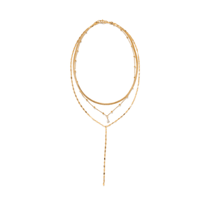 RADIANT LARIAT LAYERED NECKLACE - COLLARES - Malandra Jewelry - EUWC434-JDN0308011