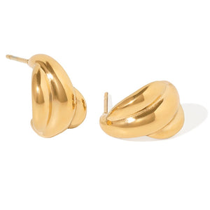 RADIANT SCULPTED STUDS - ARETES - Malandra Jewelry - EUWA516-JDE0105015