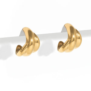 RADIANT SCULPTED STUDS - ARETES - Malandra Jewelry - EUWA516-JDE0105015