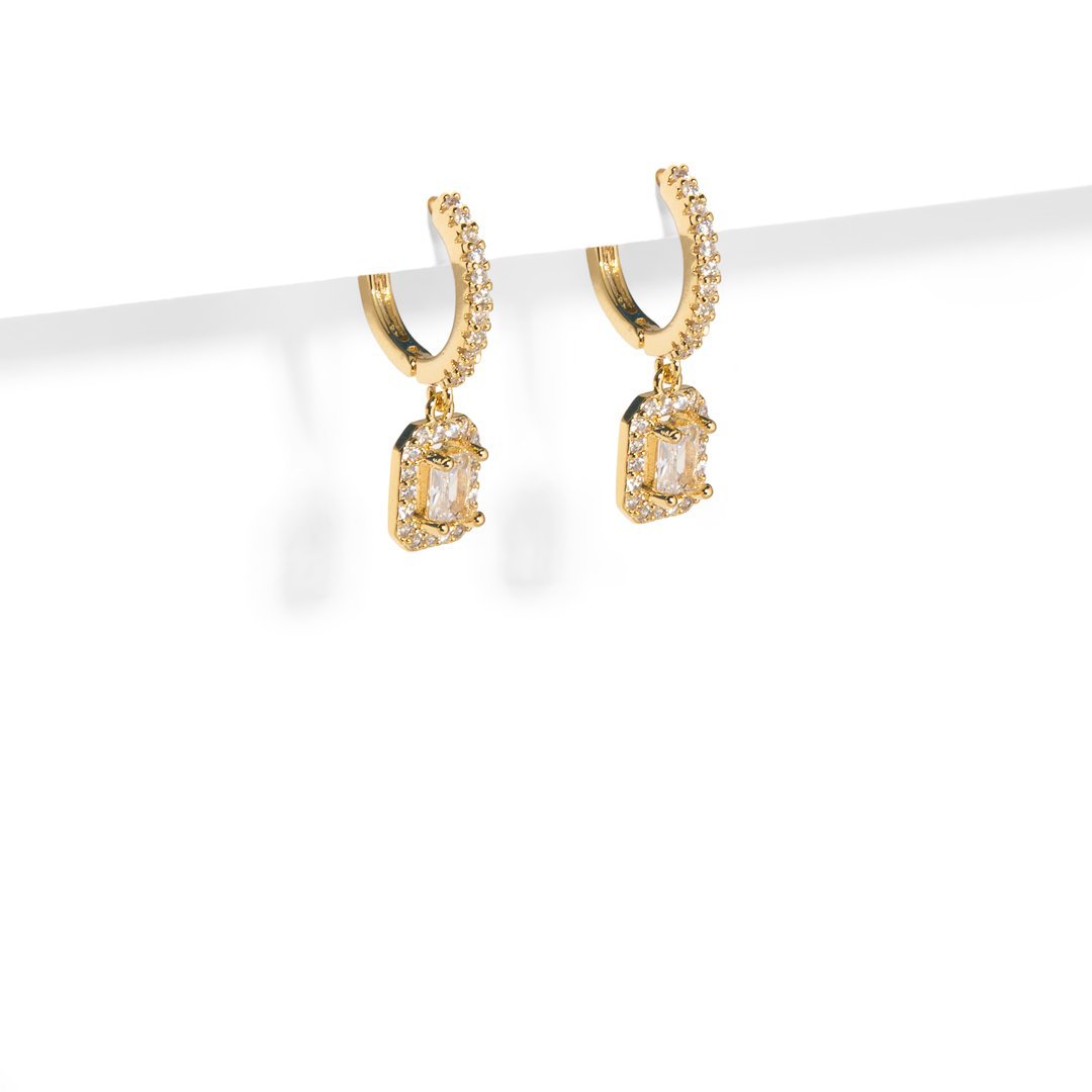 RADIENT SPARK CHARM HUGGIES - ARETES - Malandra Jewelry - AA1384 - D43781