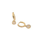 RADIENT SPARK DROP HUGGIES - ARETES - Malandra Jewelry - AA1385 - D43781