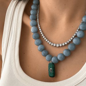 RIVIERA GLAM TENNIS NECKLACE - COLLARES - Malandra Jewelry - LSC1.P-HK00035