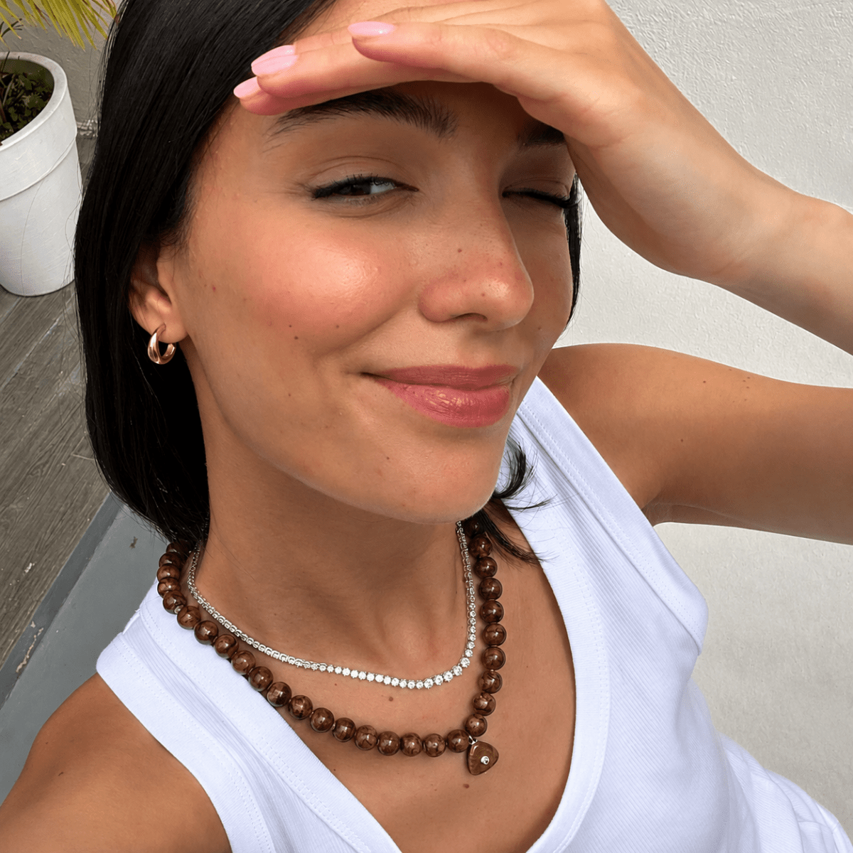 RIVIERA GLAM TENNIS NECKLACE - COLLARES - Malandra Jewelry - LSC1.P-HK00035