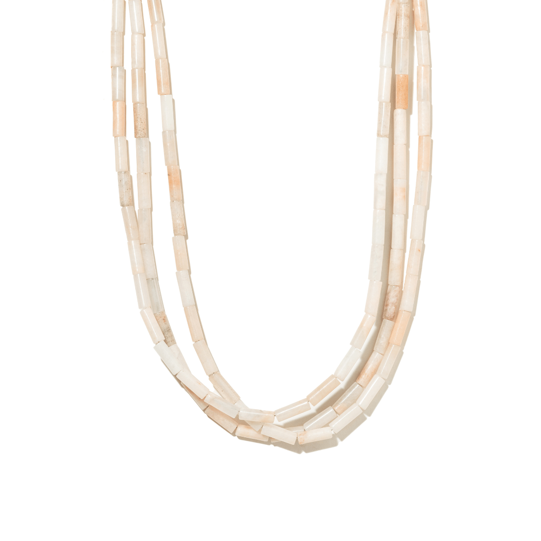 ROSE AVENTURINE TERRA NECKLACE - COLLARES - Malandra Jewelry - TC2123