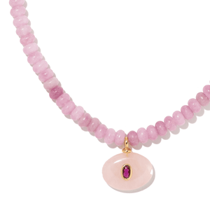 ROSÉ JASPER GAIA NECKLACE - COLLARES - Malandra Jewelry - TC2523