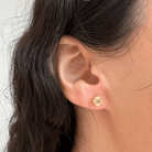 ROSE SPARKLE STUDS - ARETES - Malandra Jewelry - VCA246 - 4018ROS