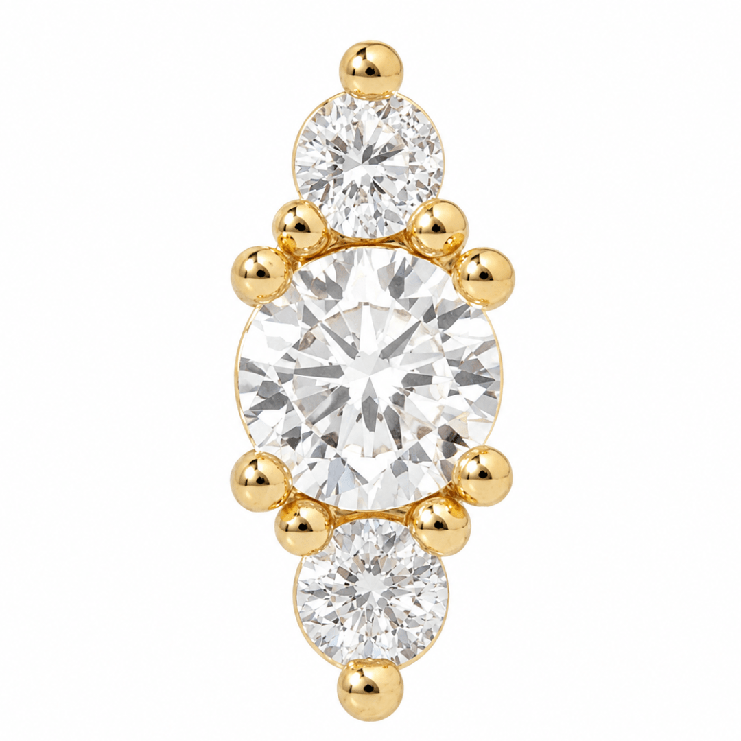 ROYAL MARQUISE GOLD PIERCING - ARETES - Malandra Jewelry - ZTA33-EGD1831