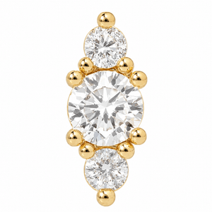 ROYAL MARQUISE GOLD PIERCING - ARETES - Malandra Jewelry - ZTA33-EGD1831