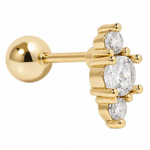 ROYAL MARQUISE GOLD PIERCING - ARETES - Malandra Jewelry - ZTA33-EGD1831